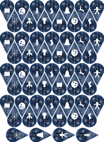 Oblaten Einstecker - Motiv Weihnachten Blau – Bild 2
