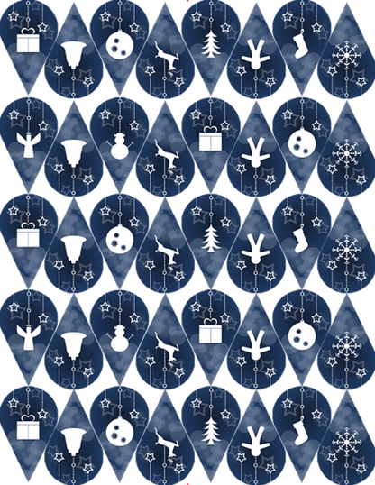 Oblaten Einstecker - Motiv Weihnachten Blau – Bild 1