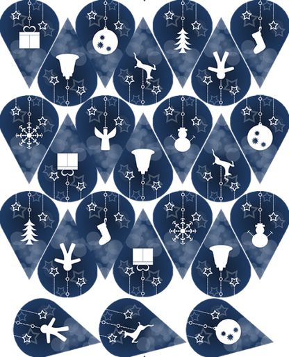 Oblaten Einstecker - Motiv Weihnachten Blau – Bild 3