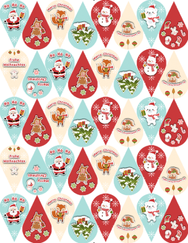 Oblaten Einstecker - Motiv Weihnachten Cute – Bild 1