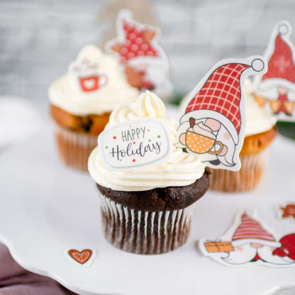 Wichteloblaten Happy Holidays auf CupCakes