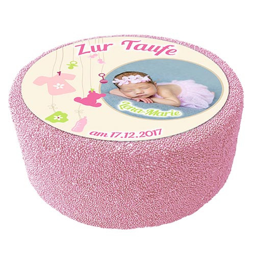 Motivtorte Taufe Motiv 7 Rosa