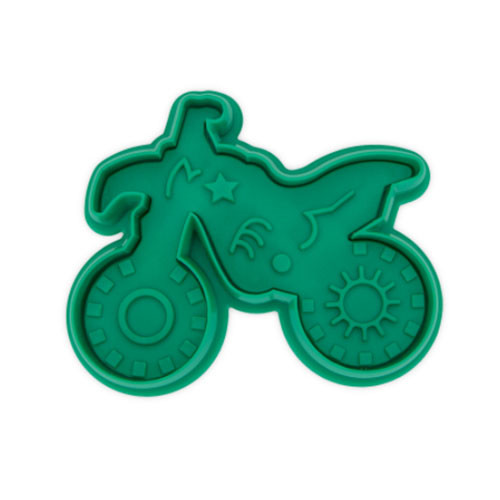 embossed cookie cutter with ejector - Motocross