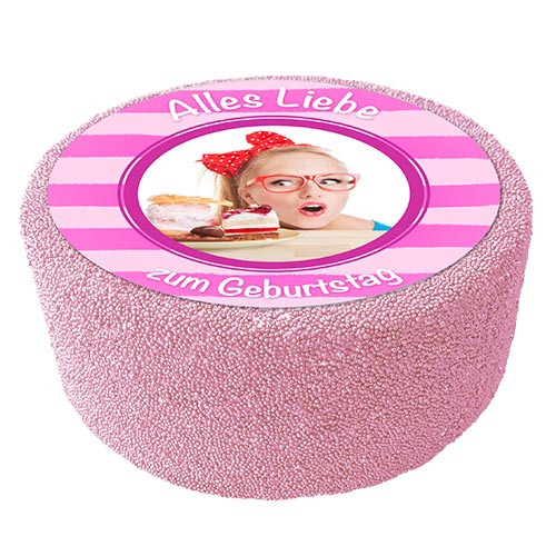 Motivtorte Streifen Rosa