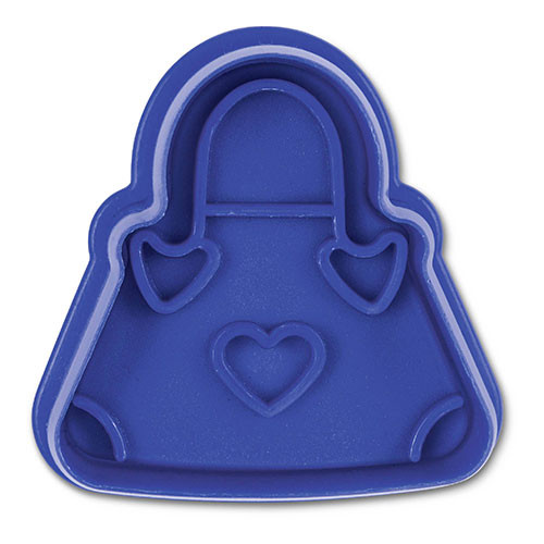 Embossed cookie cutter with ejector - handbag