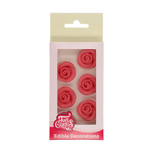 FunCakes - Marzipan Decorations - Roses Pink