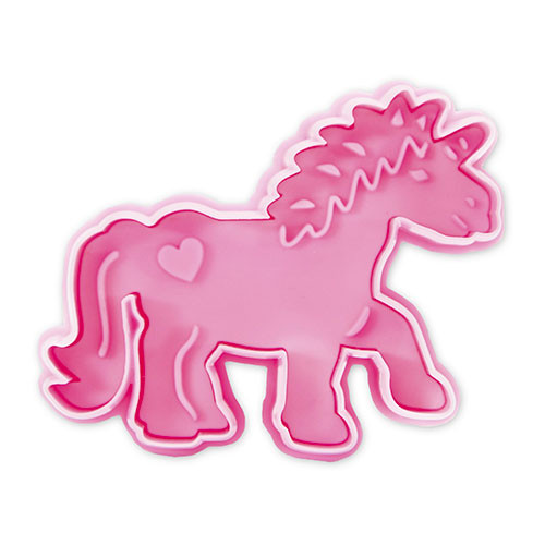 Embossed cookie cutter with ejector - Unicorn