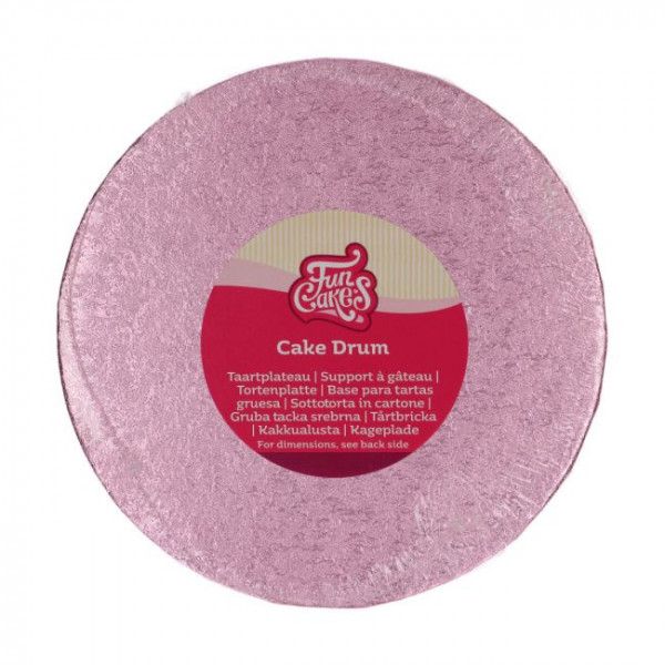 FunCakes Cake Drum - Cake Plate - Round 20 cm pink