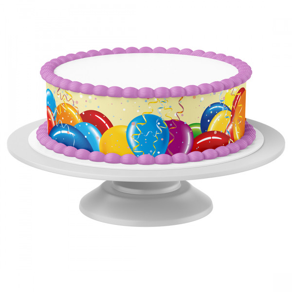 Tortenband Ballons essbar- 4 Stück á 24cm x 5cm