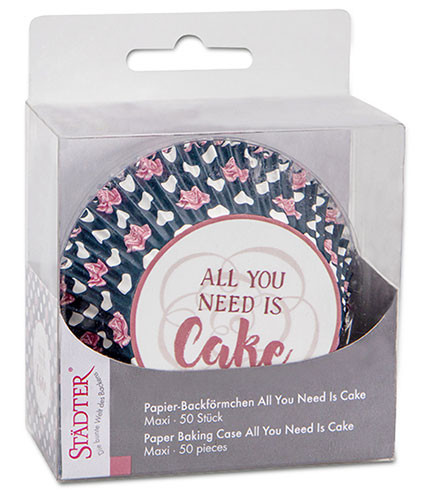 Paper baking cups - All You Need Is Cake - Maxi - 50 pcs