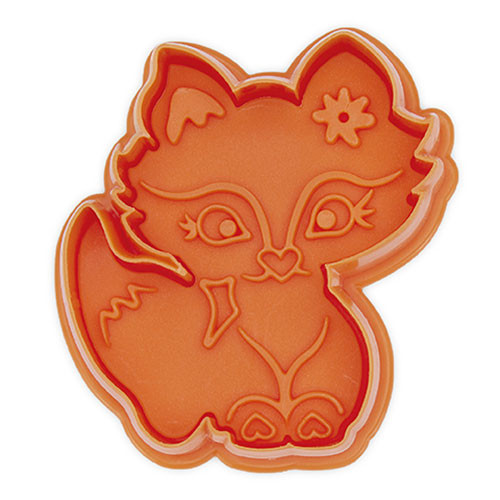 Embossed cookie cutter with ejector - Fox