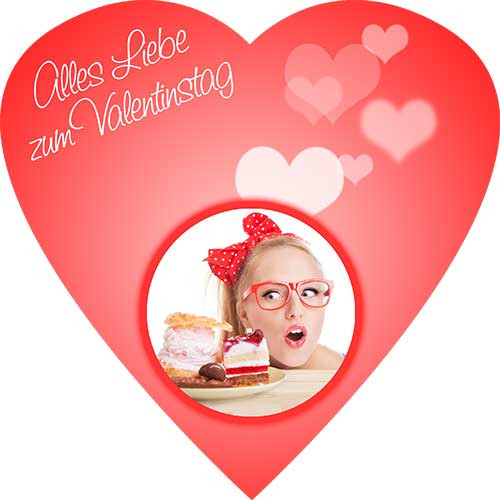 Picture Cake Topper Valentines Day Heartbokeh heart