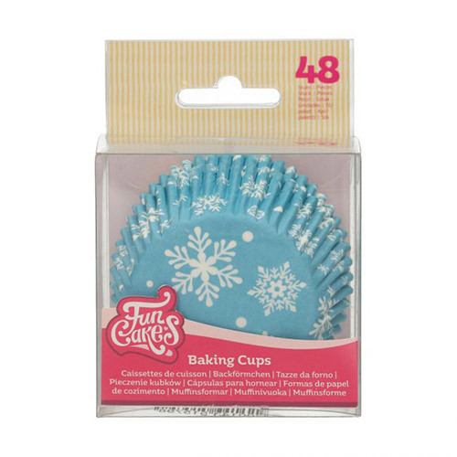 FunCakes Baking Cups - snowflake light blue - 48 pcs