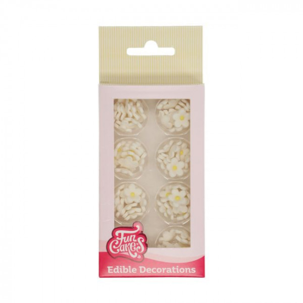 FunCakes Zucker Dekorationen Mini Blüten Weiß