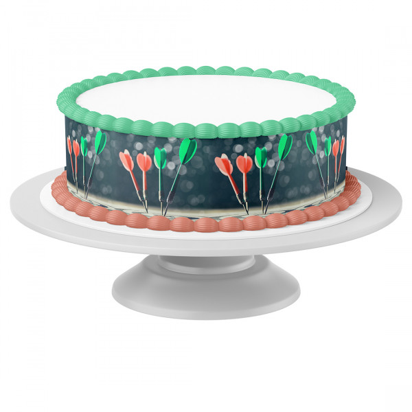 Cake ribbon Dart edible - 4 pieces á 24cm x 5cm