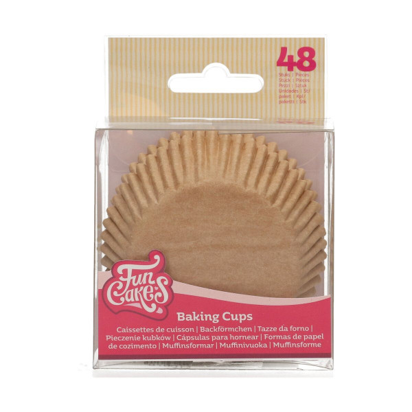 FunCakes Baking Cups - Kraft - 48 Stk