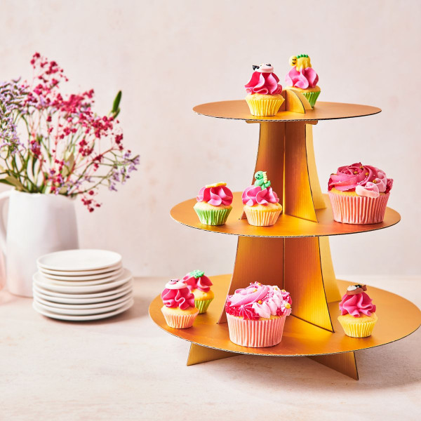 FunCakes 3 Etagen Cupcake Stand Display - Gold