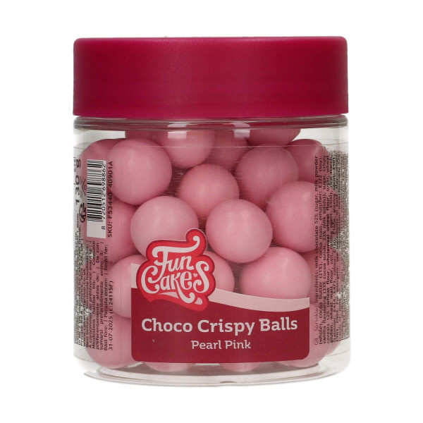 FunCakes Choco Crispy Balls - Pearl Pink 130g