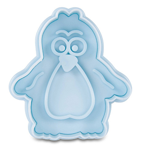 embossed cookie cutter with ejector - Penguin