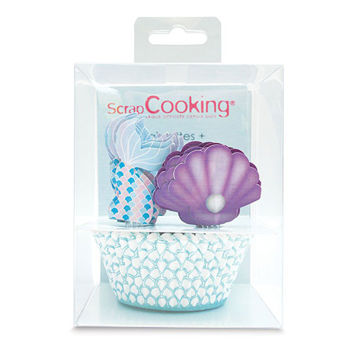 ScrapCooking Baking Cups & Topper - Mermaid