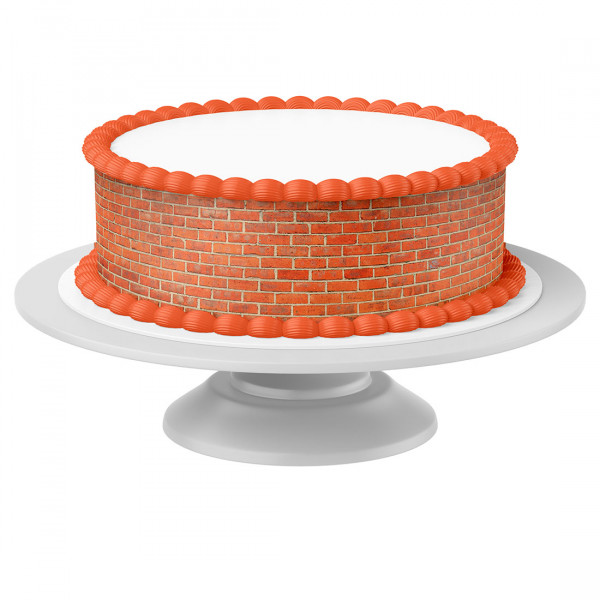 Cake Ribbon Brick Wall edible- 4 pieces á 24cm x 5cm