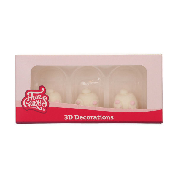 FunCakes Sugar Decoration 3D Bunny Butts