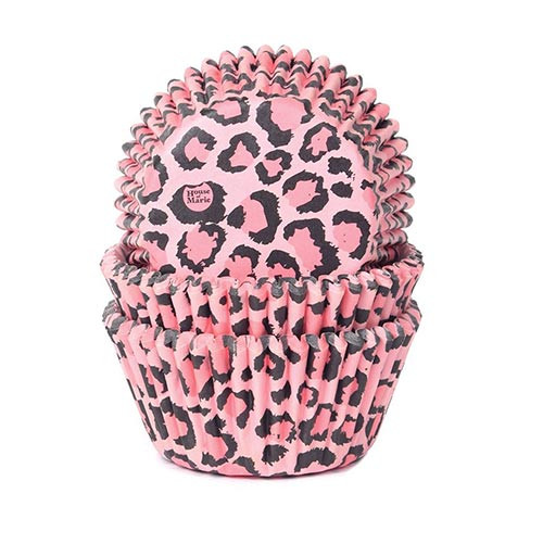 Baking Cups Leopard Pink - 50Pcs