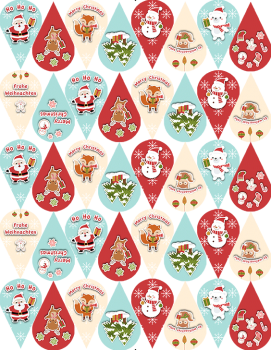 Wafer pin - motif Christmas Cute