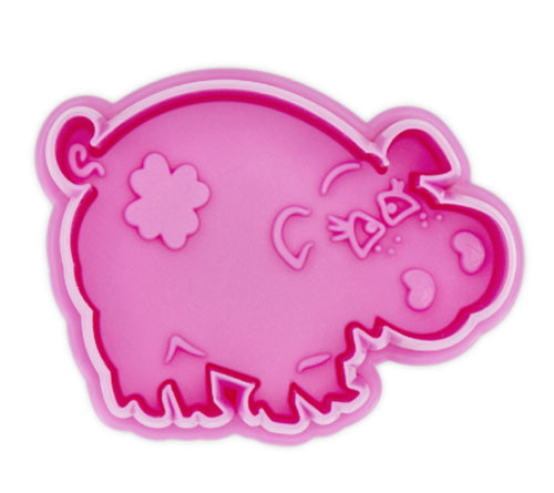 embossed cookie cutter with ejector - Pig