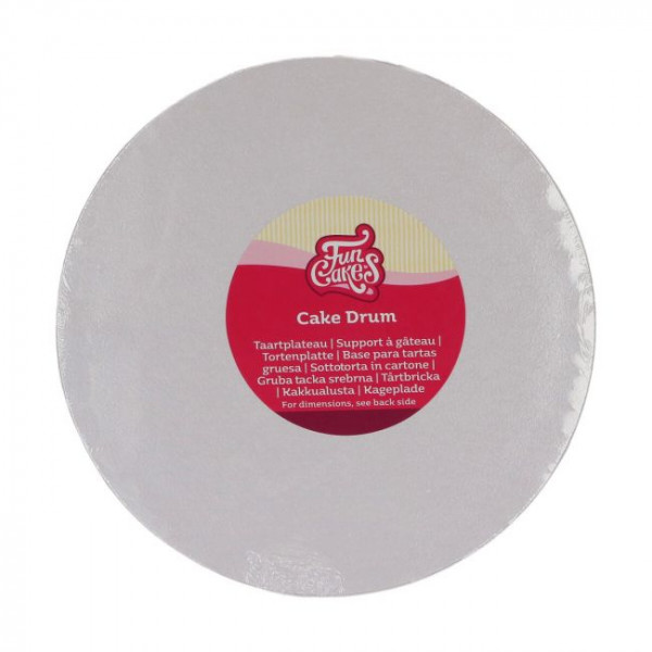 Cake Drum - Tortenplatten rund 22,5cm - Weiß