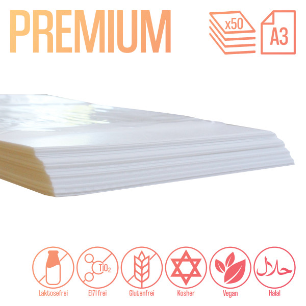 Sugarprint Oblatenpapier A3 PREMIUM - 50 Seiten