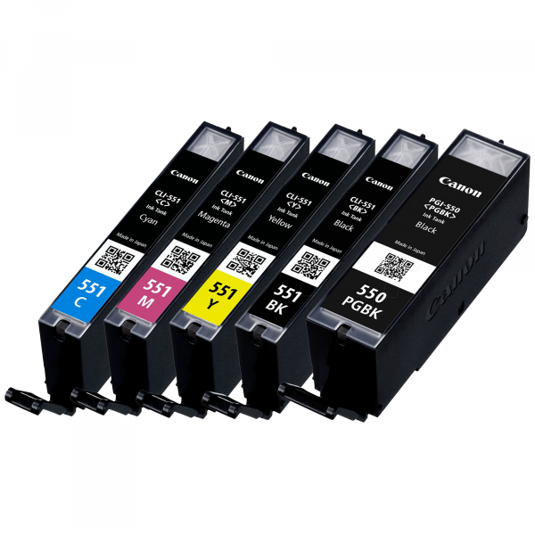 Canon Lebensmittelpatronen Set CLI-551-CMYK / PGI-550B