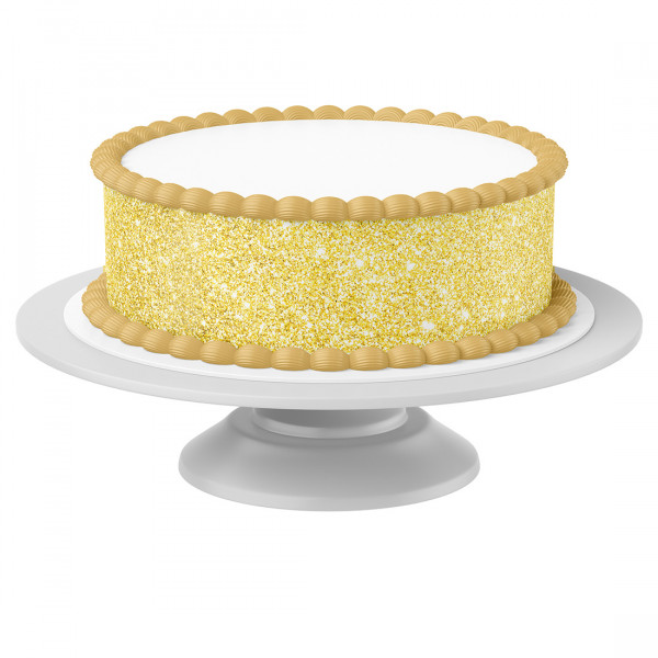 Tortenband Goldoptik essbar - 4 Stück á 24cm x 5cm