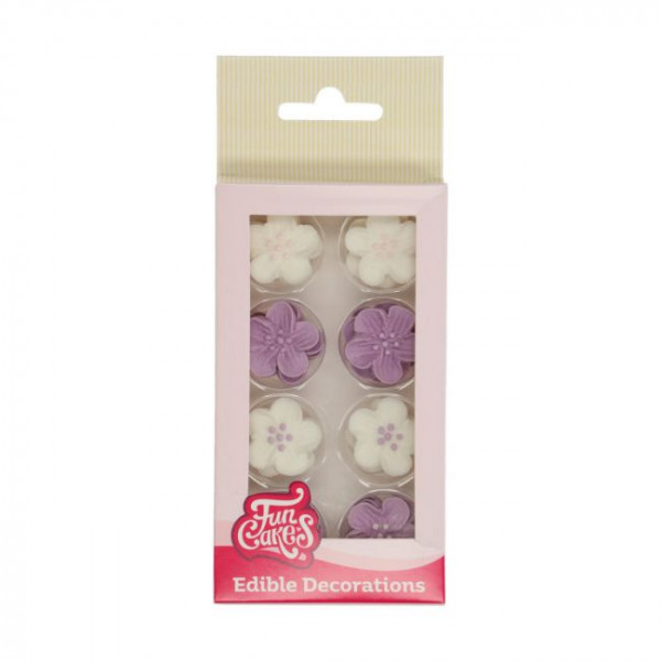 FunCakes Sugar Decorations - Flower Mix Purple