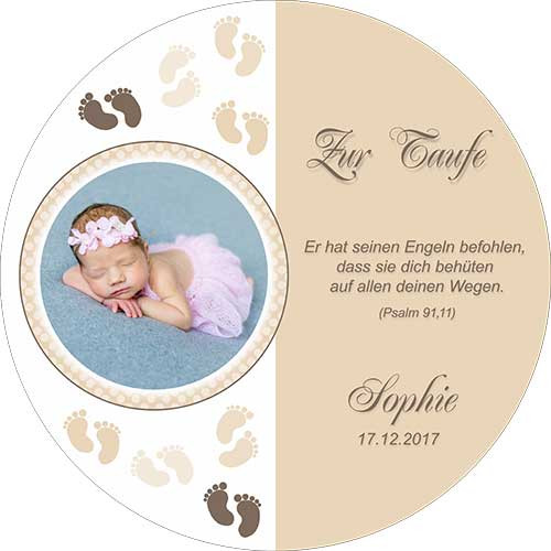 Picture Cake Topper baptism round motive 10