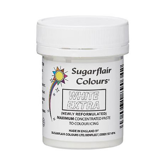 Speisefarben-Paste Sugarflair White Extra - ohne E171