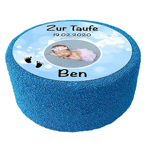 Motivtorte Taufe Motiv 2 Blau