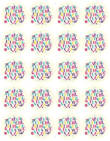 Printed Wafers Alphabet