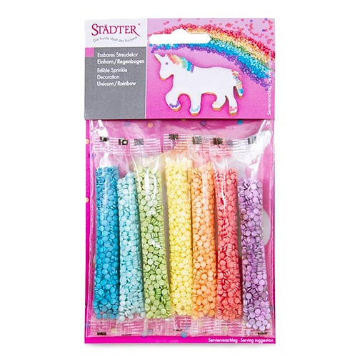 Edible sprinkle decor - Unicorn Rainbow - 7 sticks