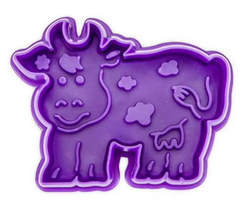 embossed cookie cutter with ejector - Cow