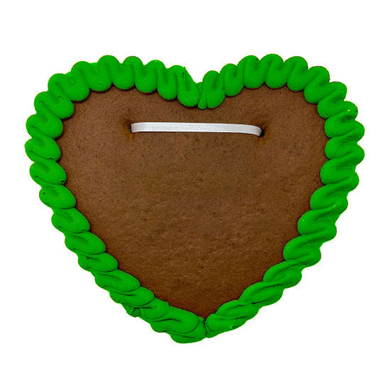 Gingerbread heart green edge