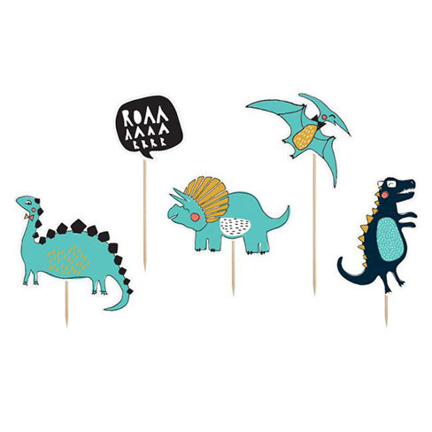 PartyDeco CakeTopper Set - Dinosaurier