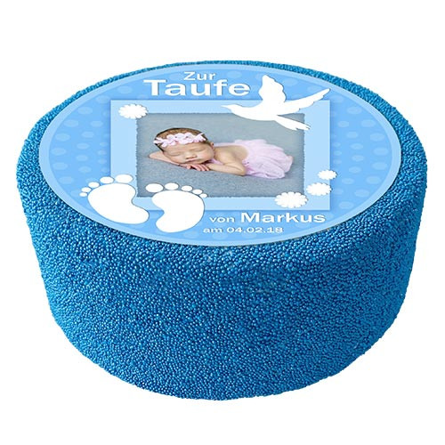 Motivtorte Taufe Motiv 8 Blau