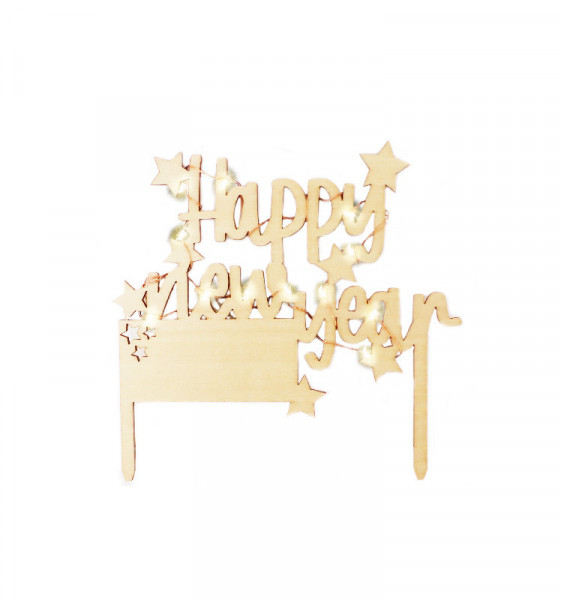 Scrapcooking Cake Topper Led Happy New Year