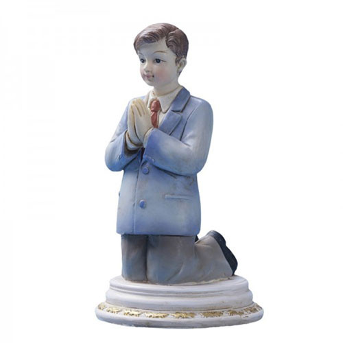 Cake Decoration Communion Boy Kneeling