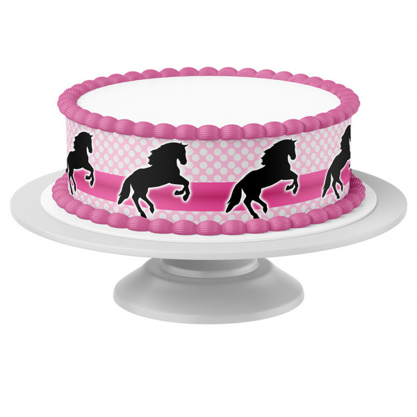 Cake ribbon Horse 1 edible - 4 pieces á 24cm x 5cm
