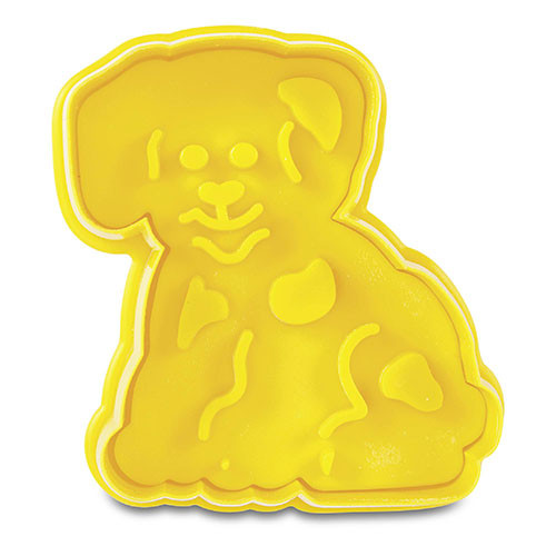 Embossed cookie cutter with ejector - dog