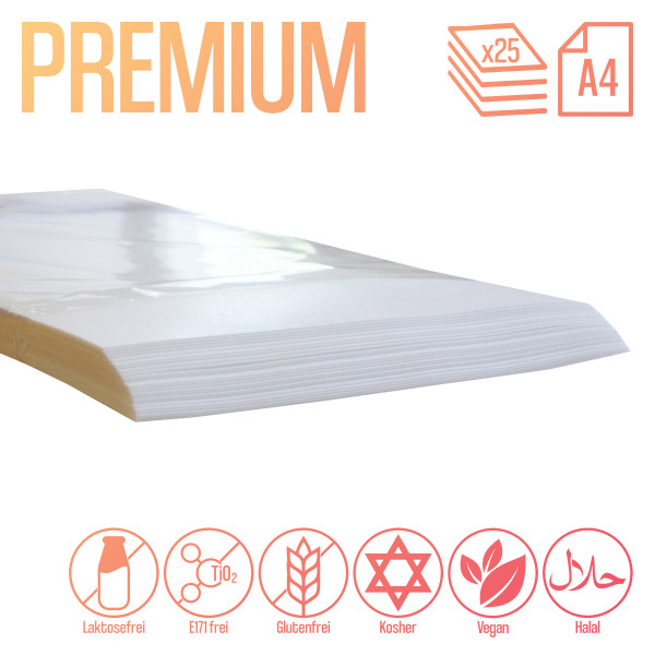 Sugarprint Oblatenpapier A4 PREMIUM - 25 Seiten