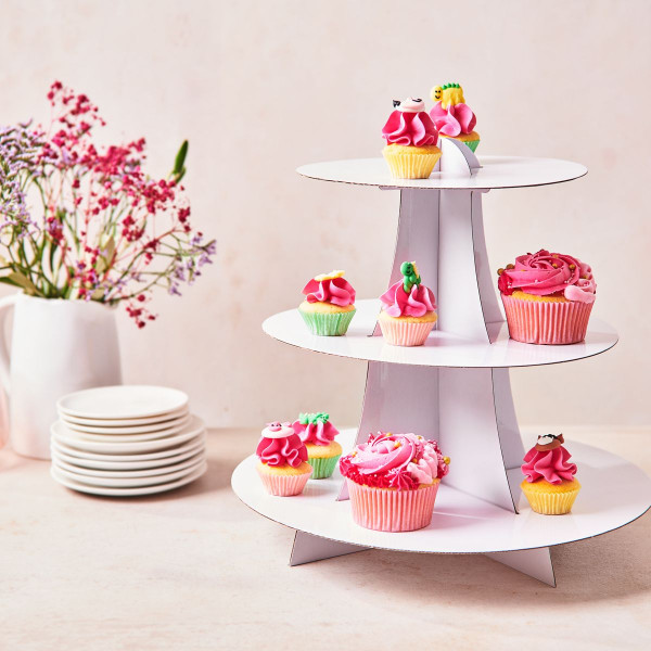 FunCakes 3 Etagen Cupcake Stand Display - Weiß