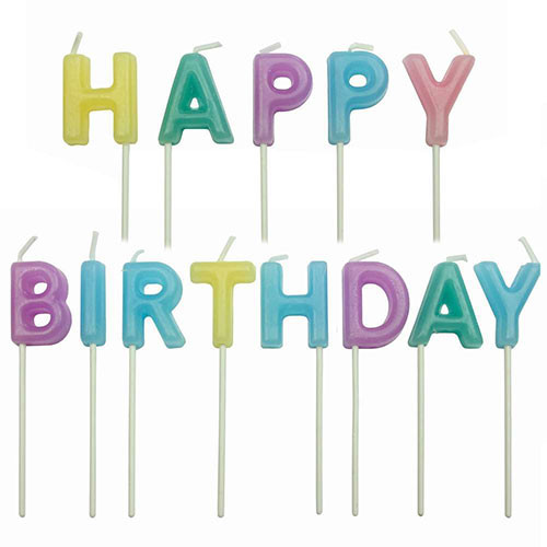 Candles - Happy Birthday - Pastel - Set